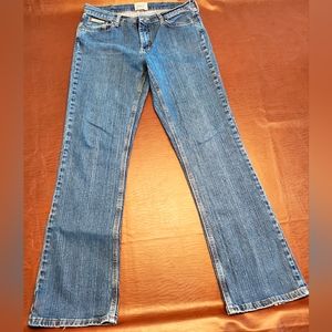 C.E. Schmidt Workwear Jeans Womens 12 Stretch Mid Rise Boot Cut Med Wash Ladies